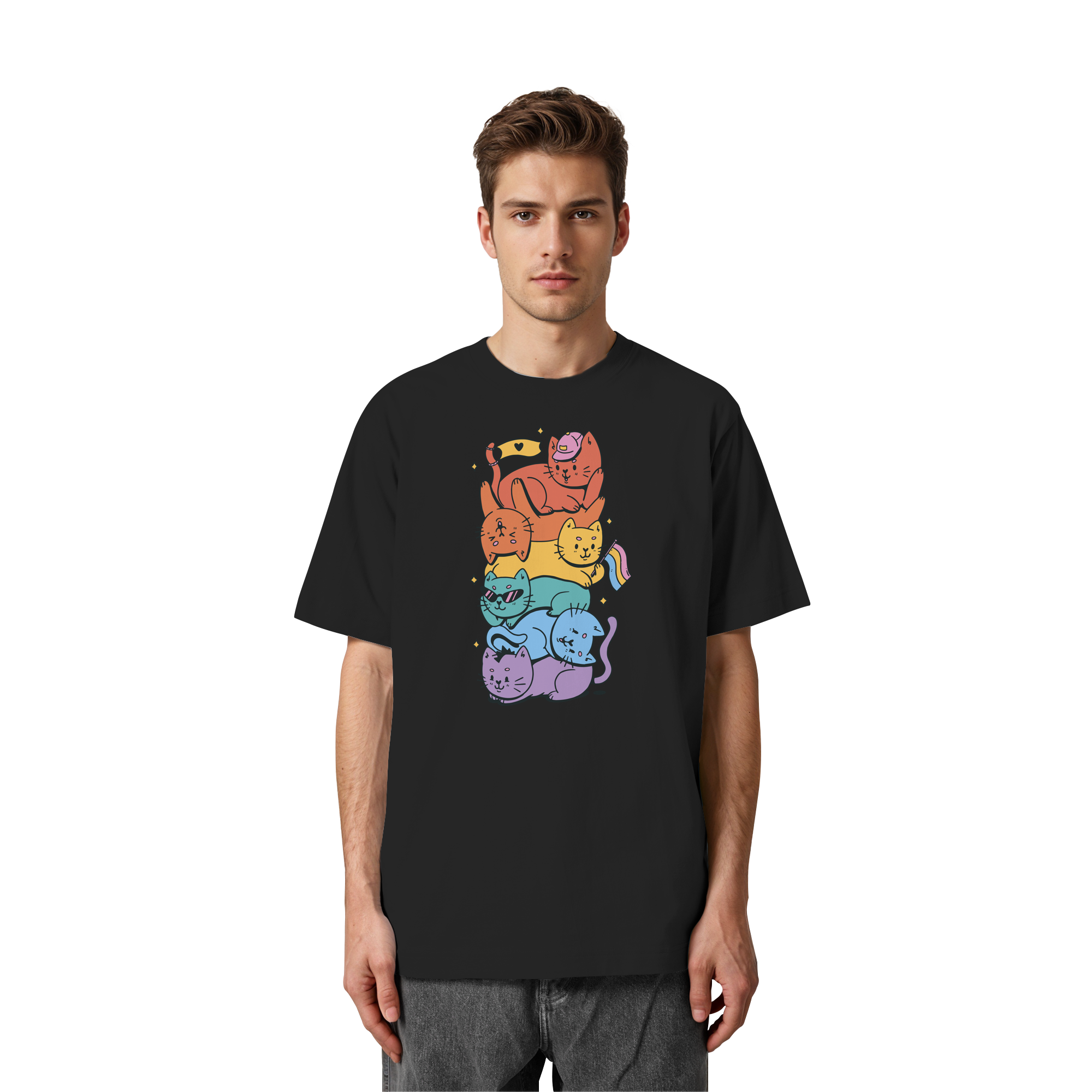 LGBTQ+ Katzen - Heavy Oversized Organic Shirt