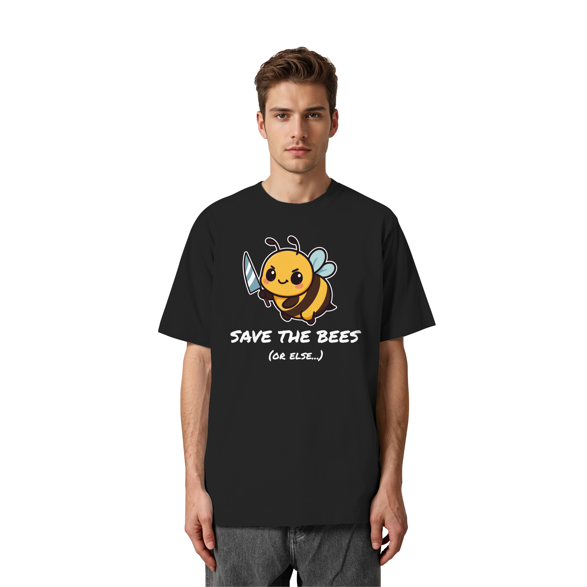Save The Bees (or else...) - Heavy Oversized Organic Shirt