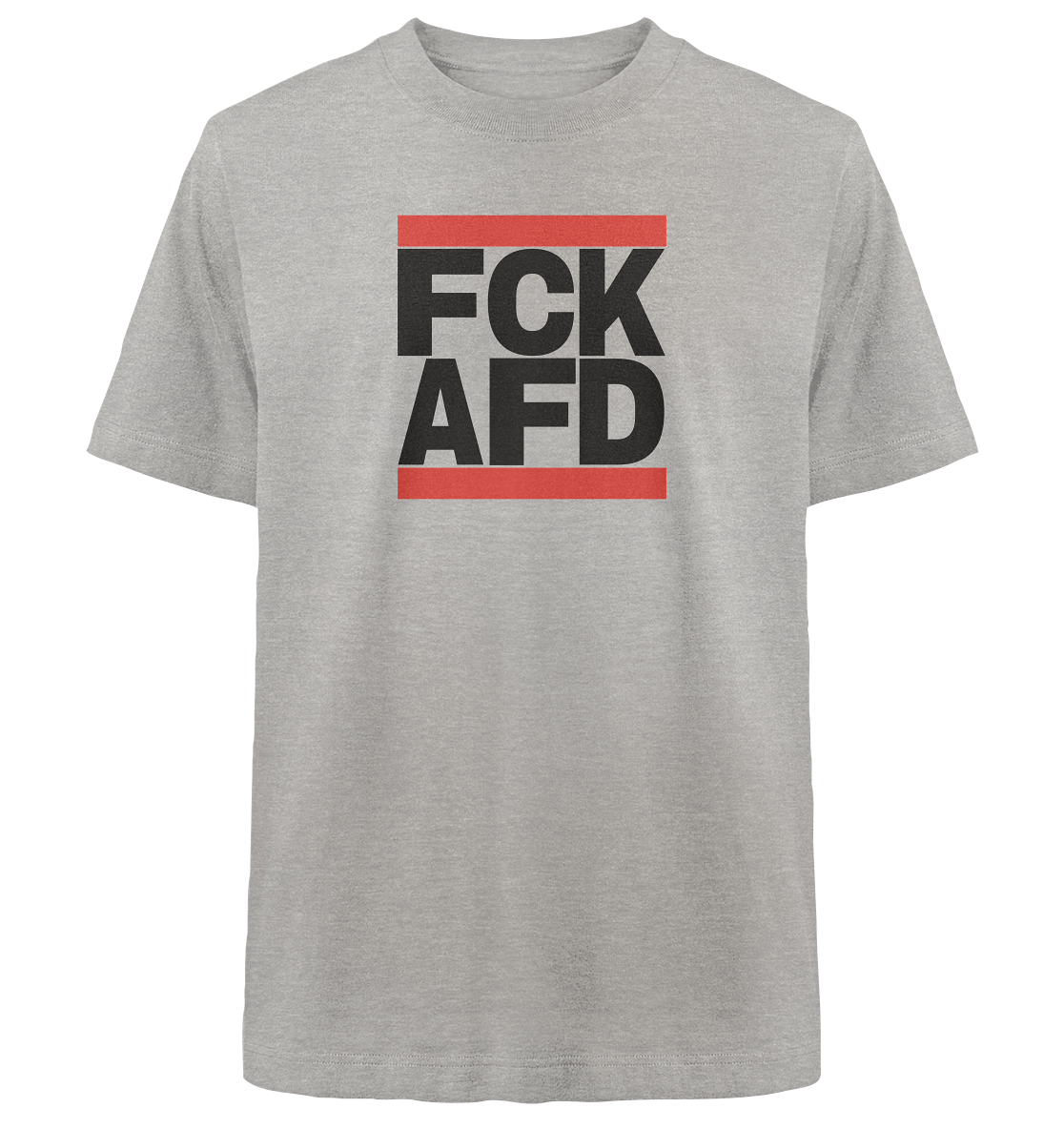 FCK AFD (schwarze Schrift) - Heavy Oversized Organic Shirt