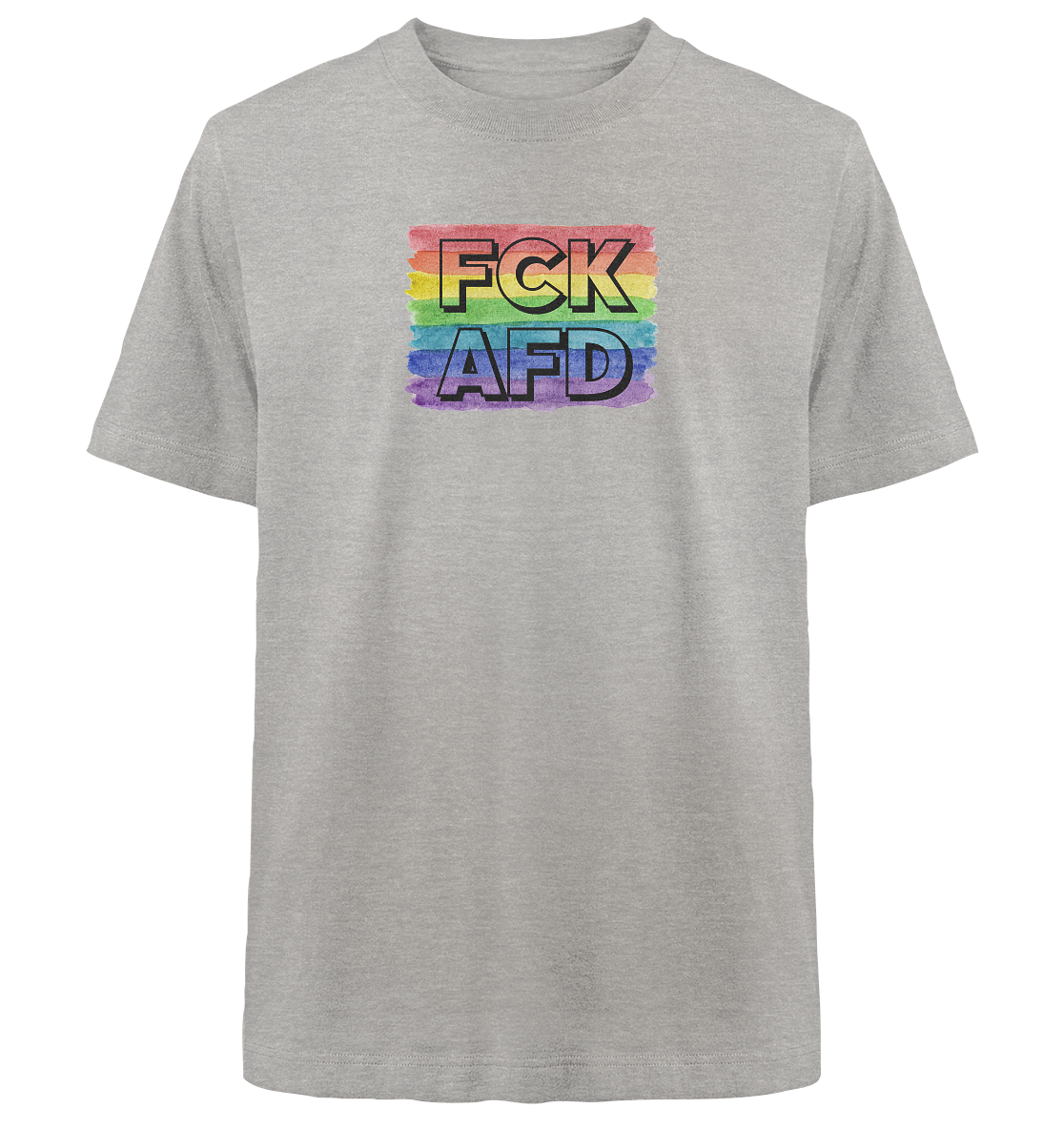 FCK AFD "Rainbow Resistance Edition" - Heavy Oversized Organic Shirt