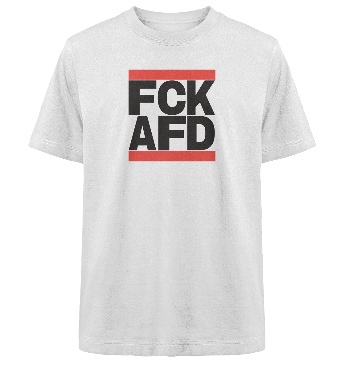 FCK AFD (schwarze Schrift) - Heavy Oversized Organic Shirt