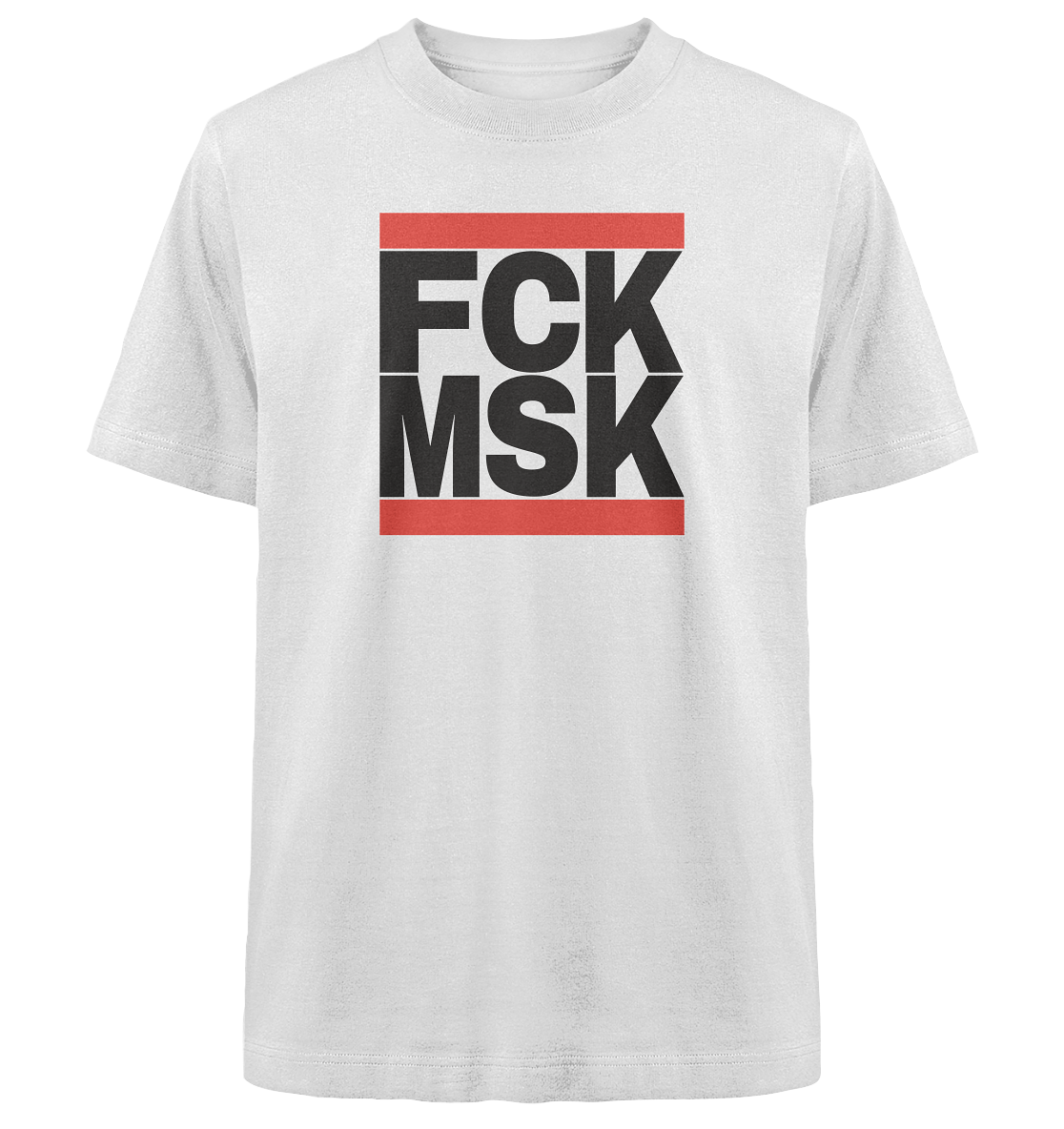 FCK MSK (schwarze Schrift) - Heavy Oversized Organic Shirt