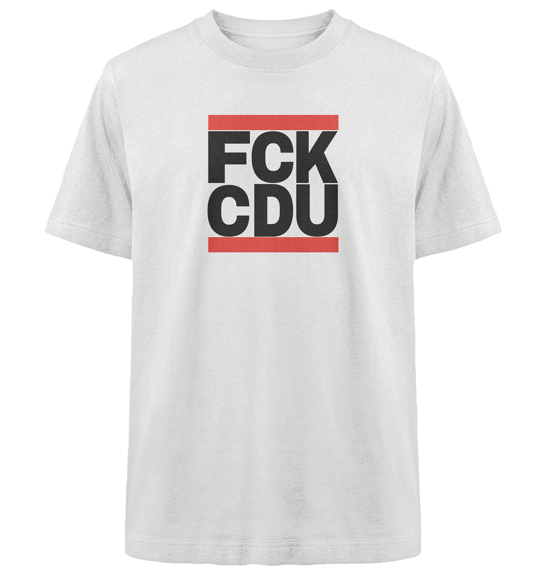 FCK CDU (schwarze Schrift) - Heavy Oversized Organic Shirt