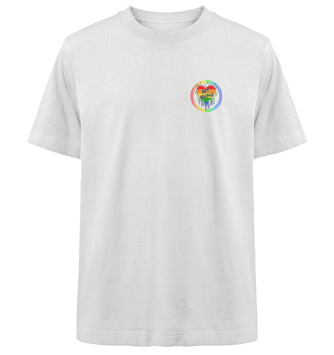 Queer Not Wrong "Regenbogenkreis Edition" - Heavy Oversized Organic Shirt
