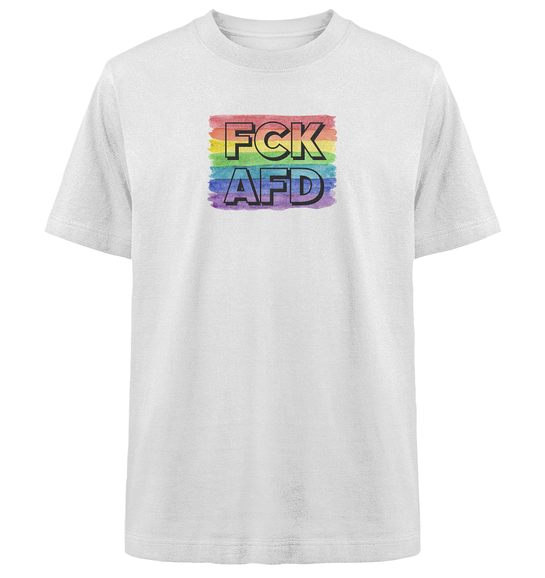 FCK AFD "Rainbow Resistance Edition" - Heavy Oversized Organic Shirt