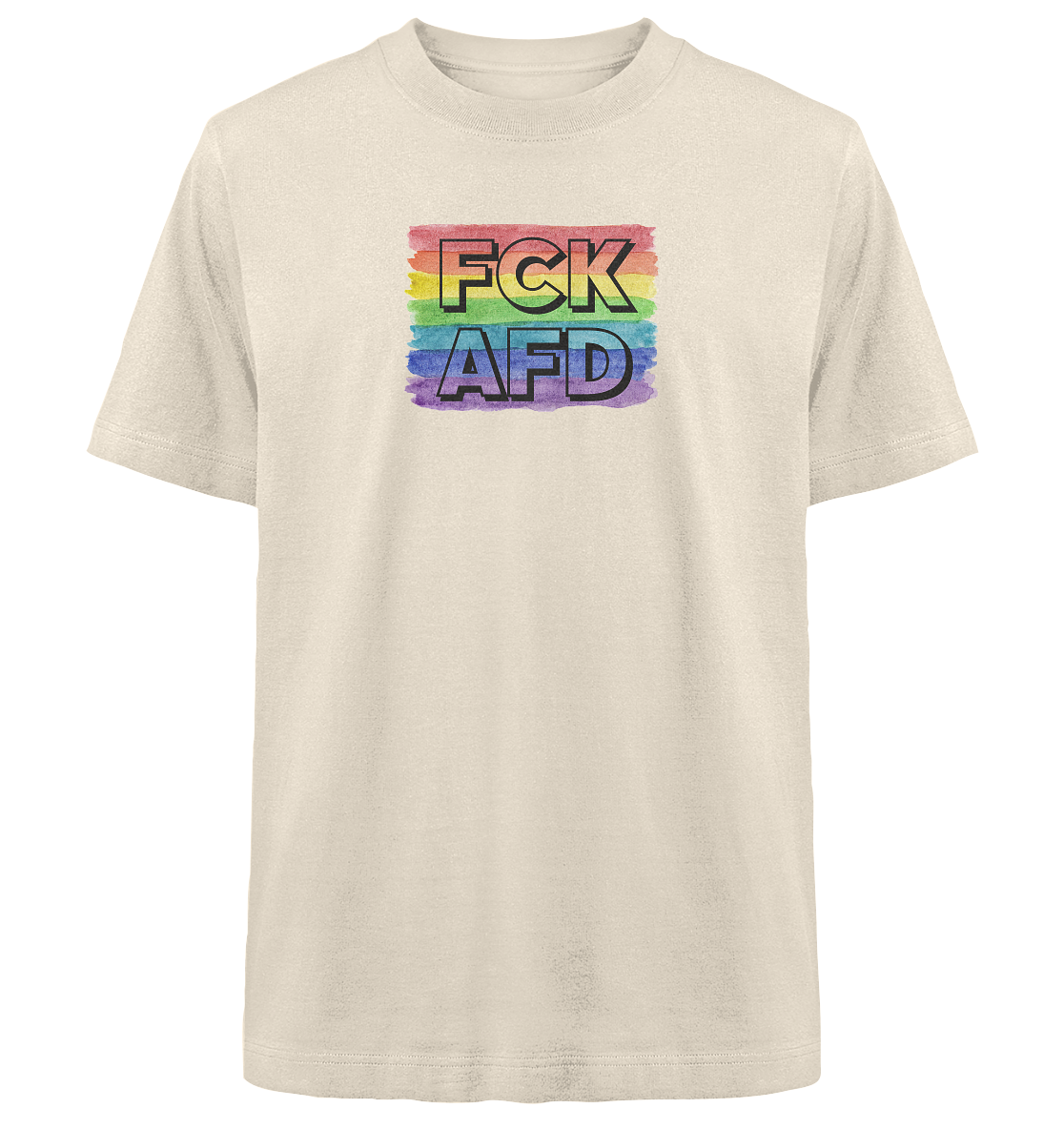 FCK AFD "Rainbow Resistance Edition" - Heavy Oversized Organic Shirt