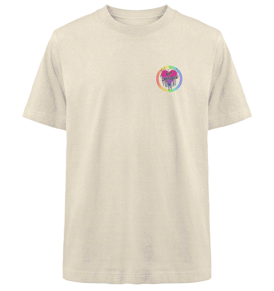 Bisexual Not Confused "Regenbogenkreis Edition" - Heavy Oversized Organic Shirt