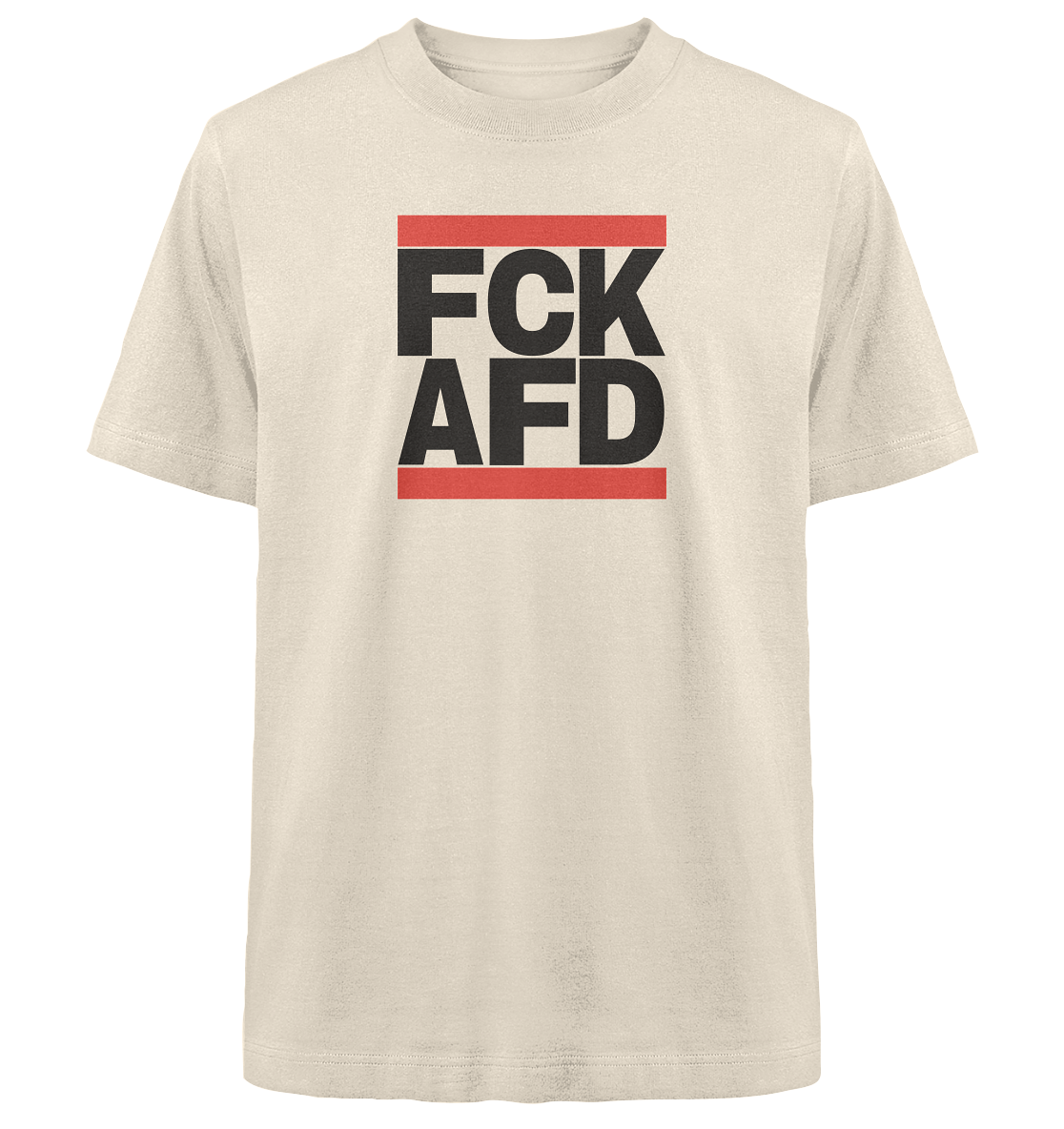 FCK AFD (schwarze Schrift) - Heavy Oversized Organic Shirt