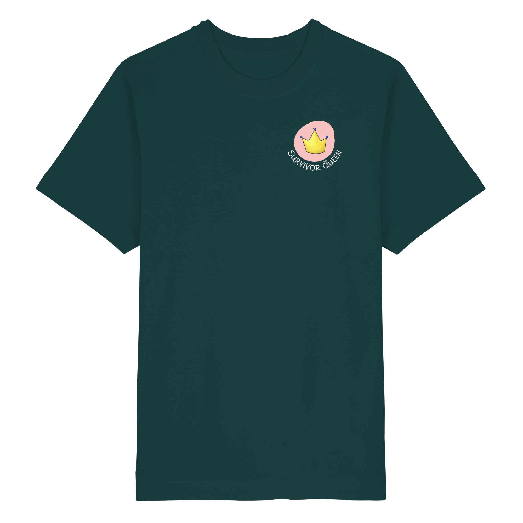 Survivor Queens Logo "Schriftzug Edition" Brustprint (dunkel) - Heavy Oversized Organic Shirt