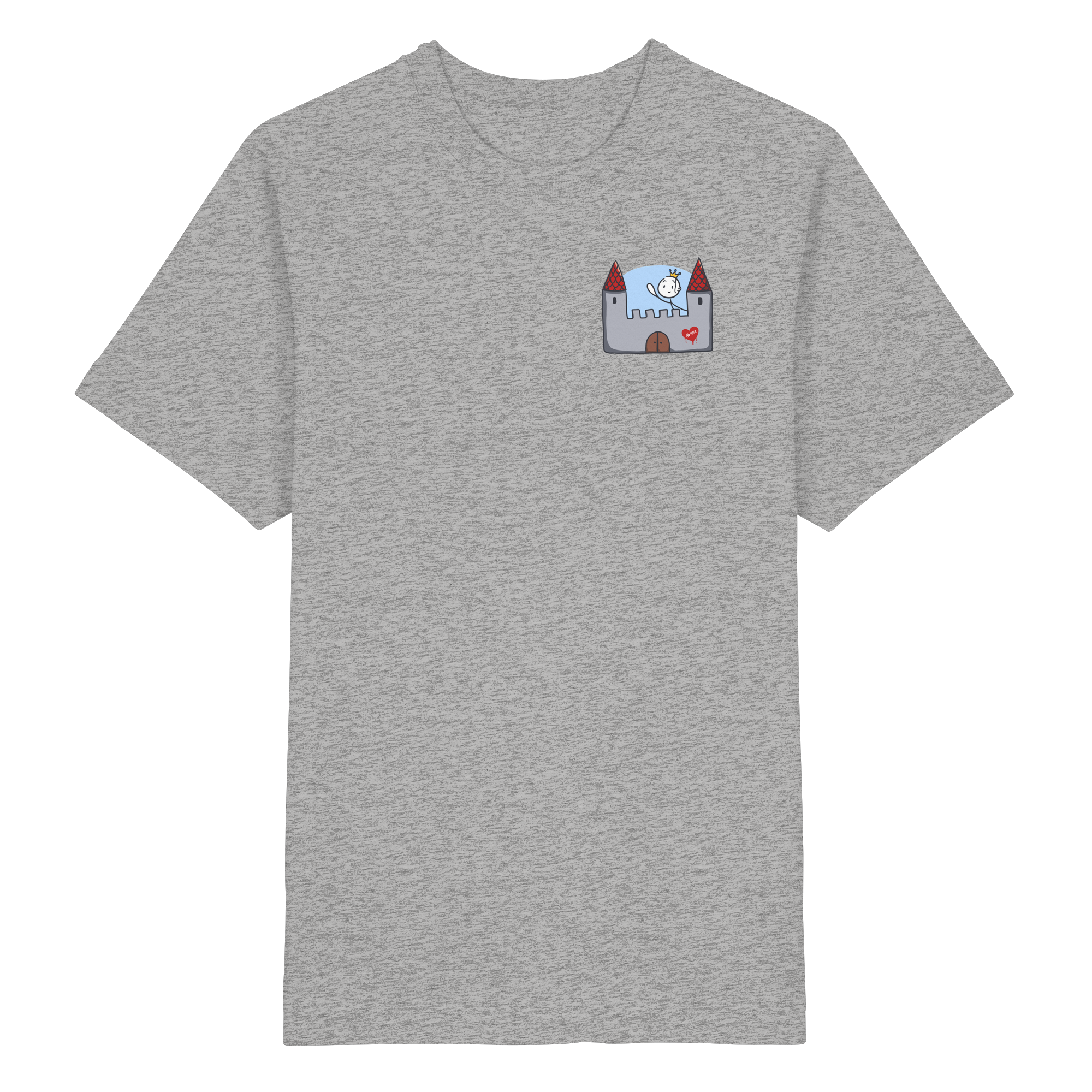 Seelenmännchen "Schloss Edition" Brustprint (hell) - Heavy Oversized Organic Shirt