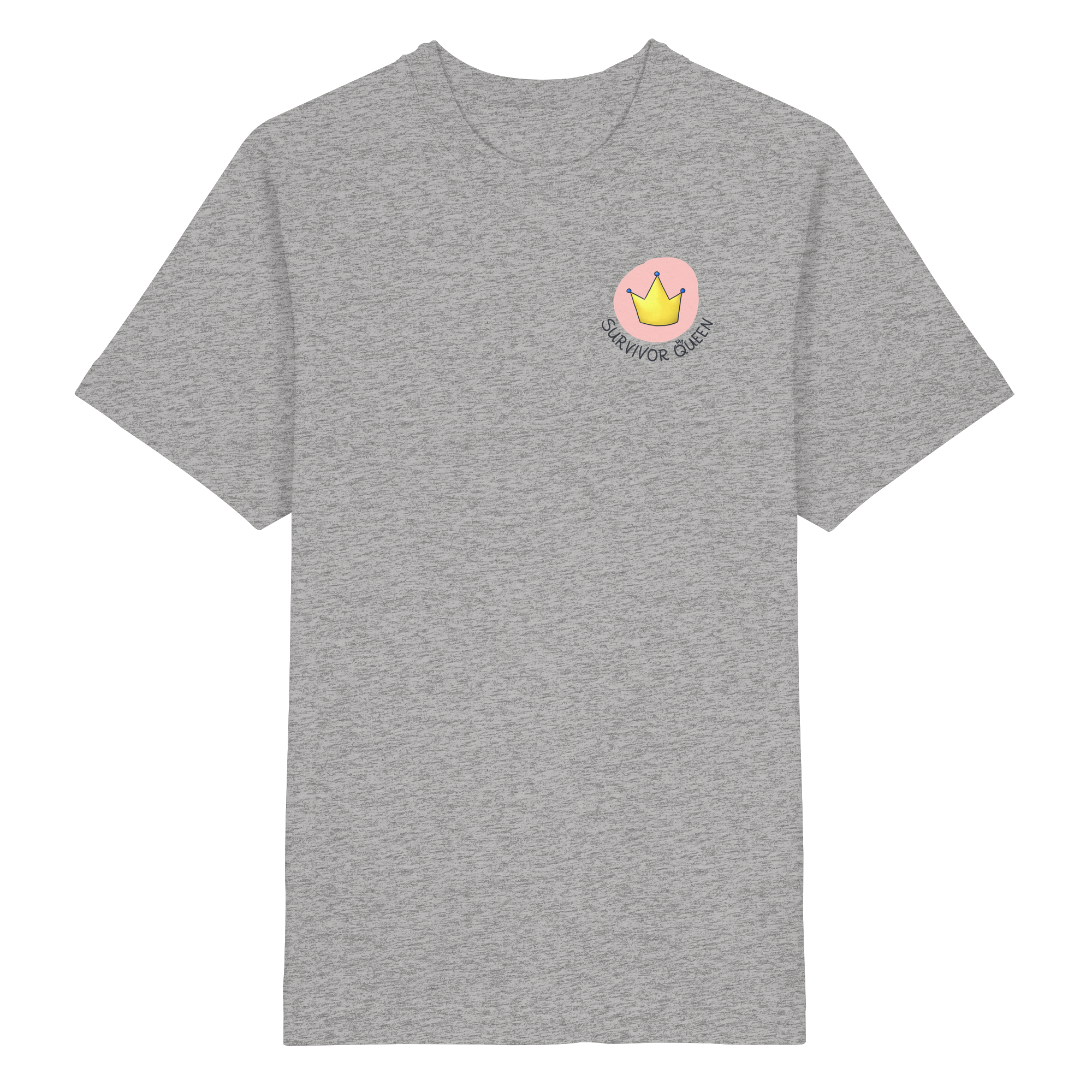 Survivor Queens Logo "Schriftzug Edition" Brustprint (hell) - Heavy Oversized Organic Shirt