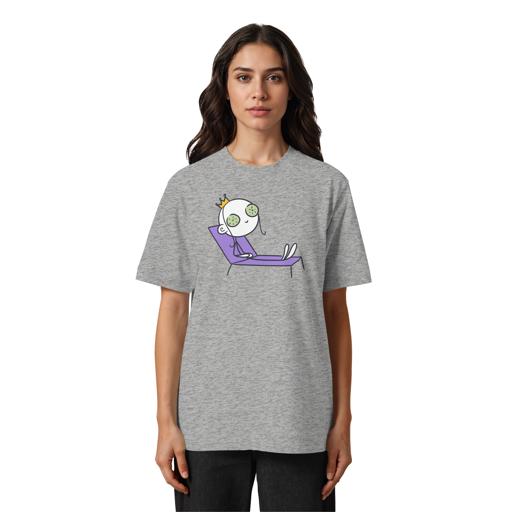 Seelenmännchen "Chill Out Edition" Frontprint - Heavy Oversized Organic Shirt