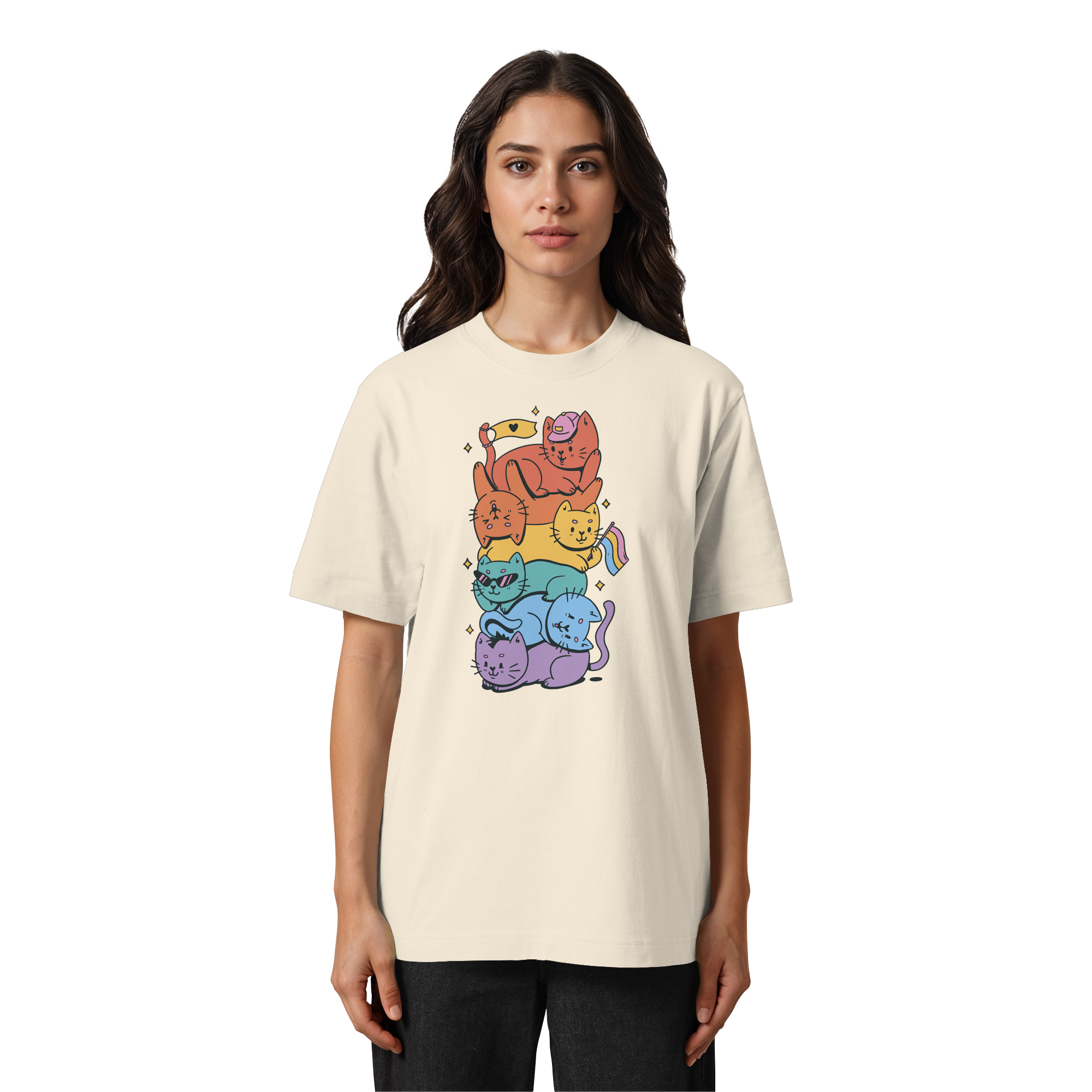 LGBTQ+ Katzen - Heavy Oversized Organic Shirt