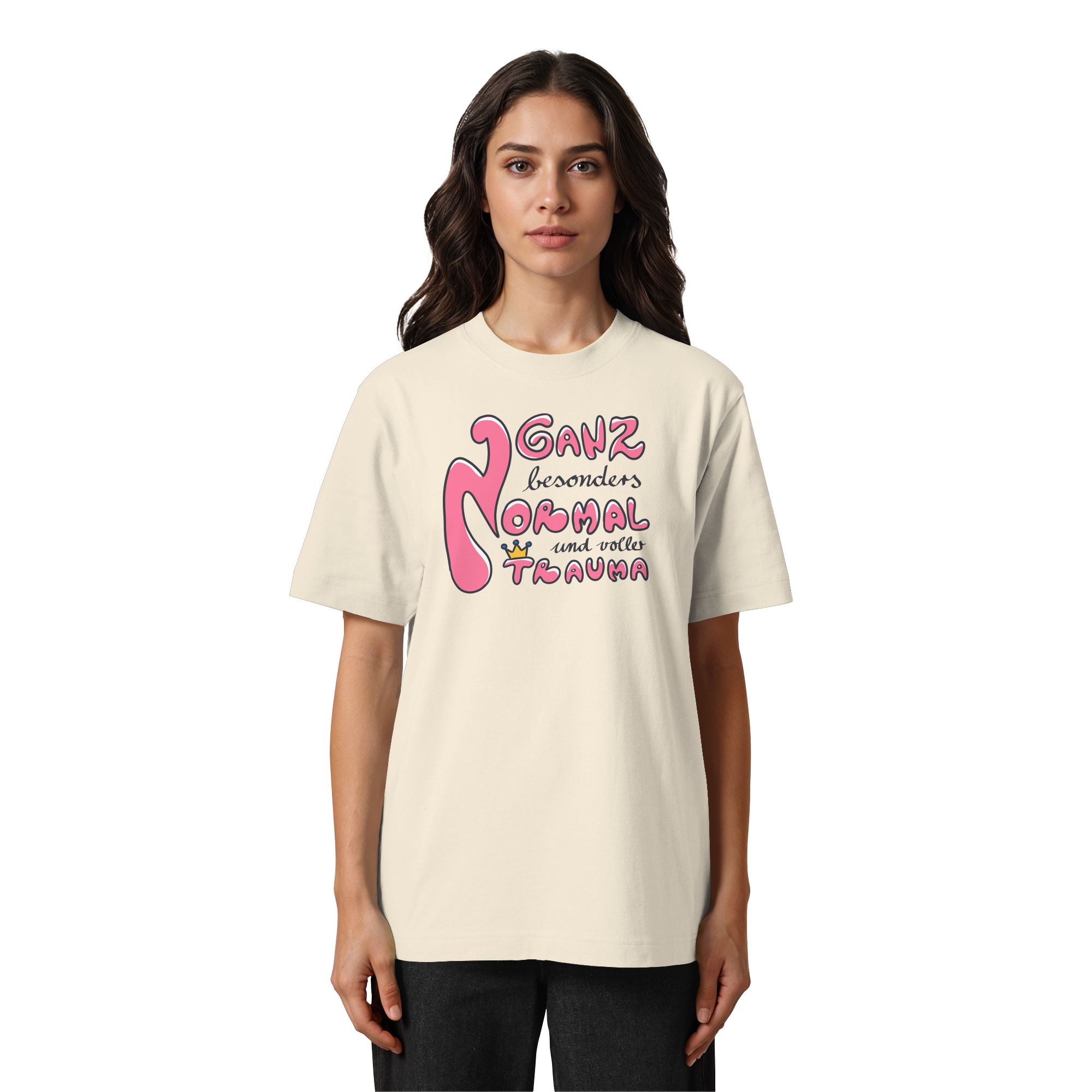 Ganz besonders Normal und voller Trauma "Pinke Edition" - Heavy Oversized Organic Shirt