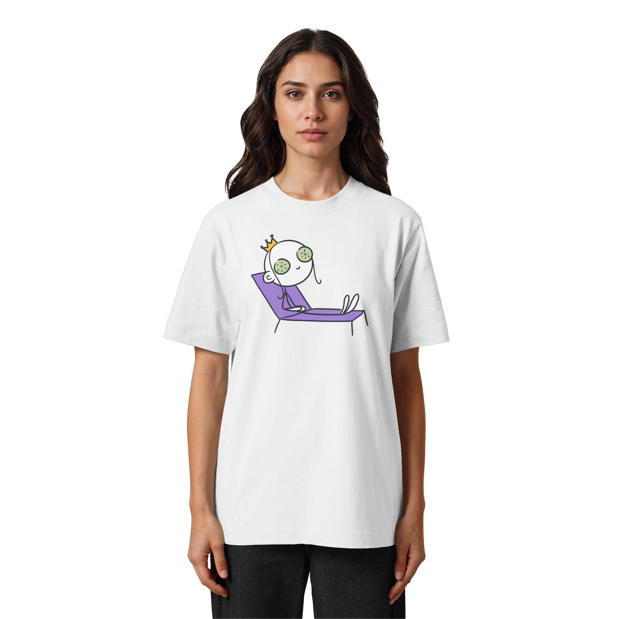 Seelenmännchen "Chill Out Edition" Frontprint - Heavy Oversized Organic Shirt