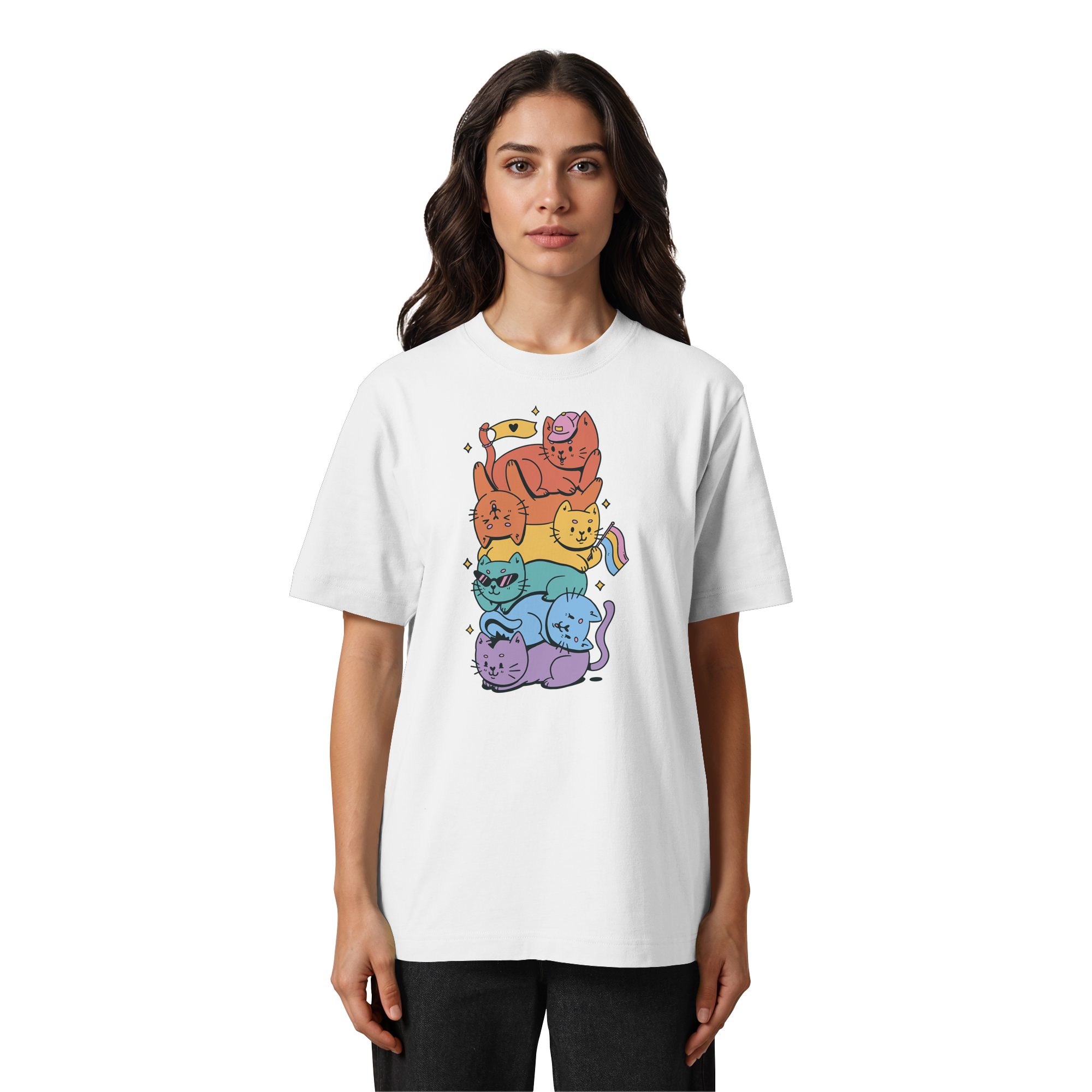 LGBTQ+ Katzen - Heavy Oversized Organic Shirt