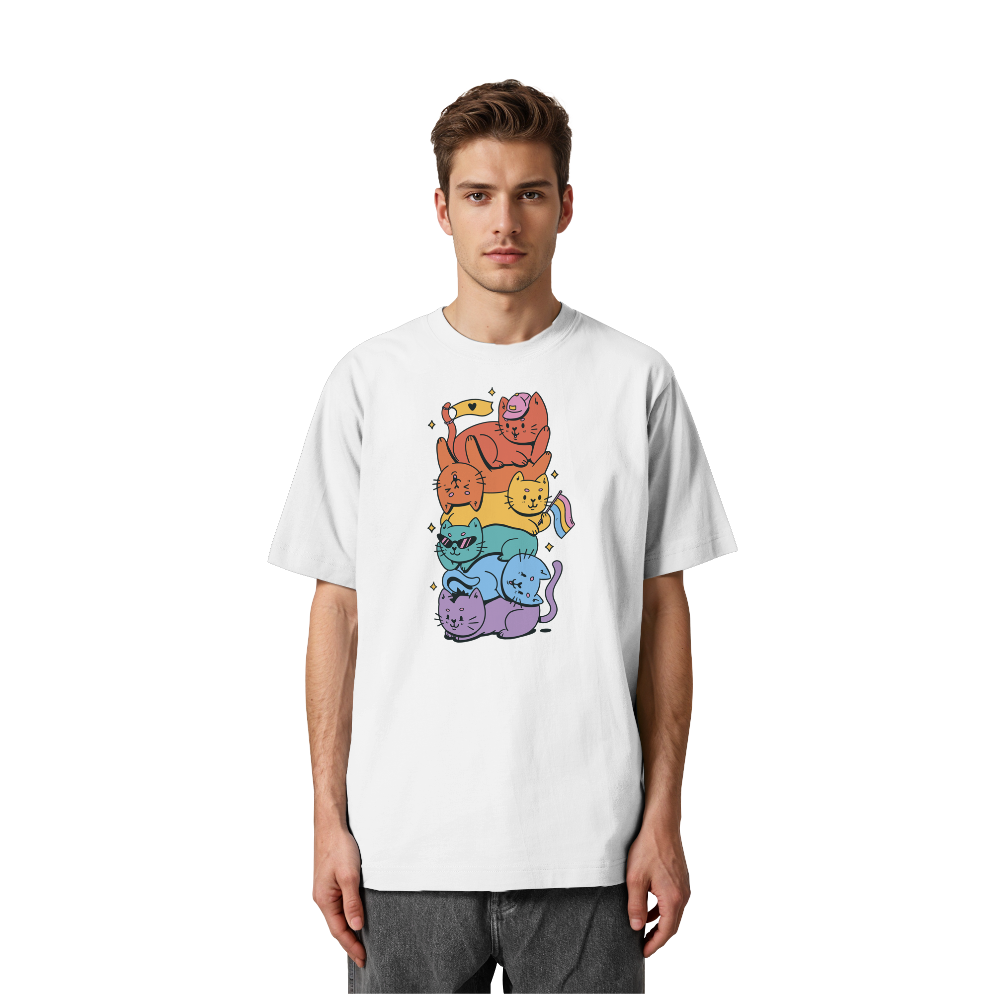 LGBTQ+ Katzen - Heavy Oversized Organic Shirt