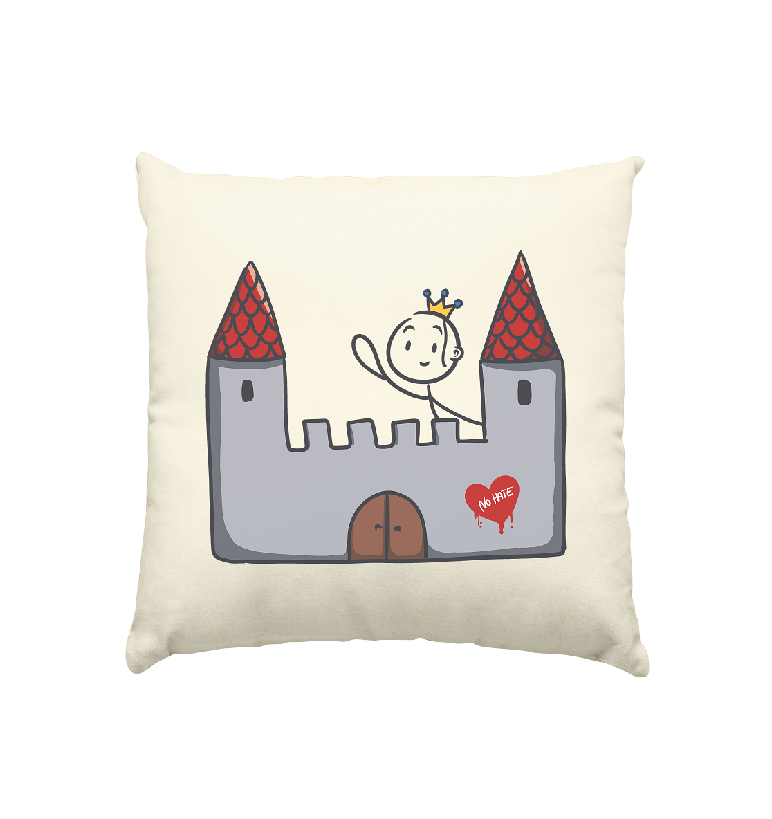 Seelenmännchen "Schloss Edition" - Kissen natur 40x40cm