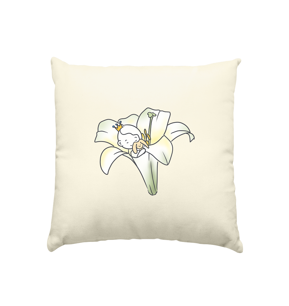 Seelenmännchen "Kuschelblume Edition" - Kissen natur 40x40cm