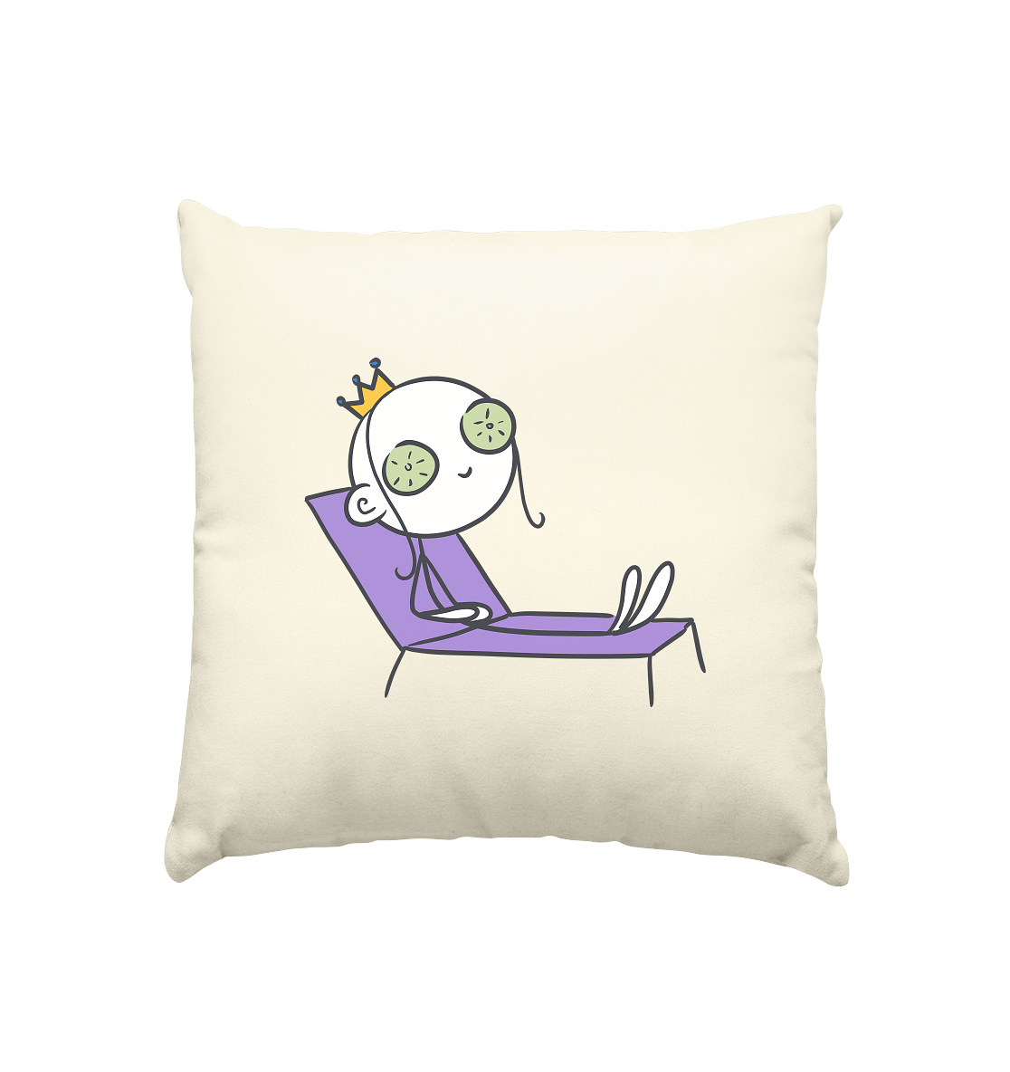 Seelenmännchen "Chill Out Edition" - Kissen natur 40x40cm