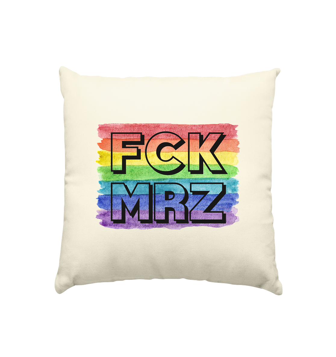 FCK MRZ "Rainbow Resistance Edition" - Kissen natur 40x40cm