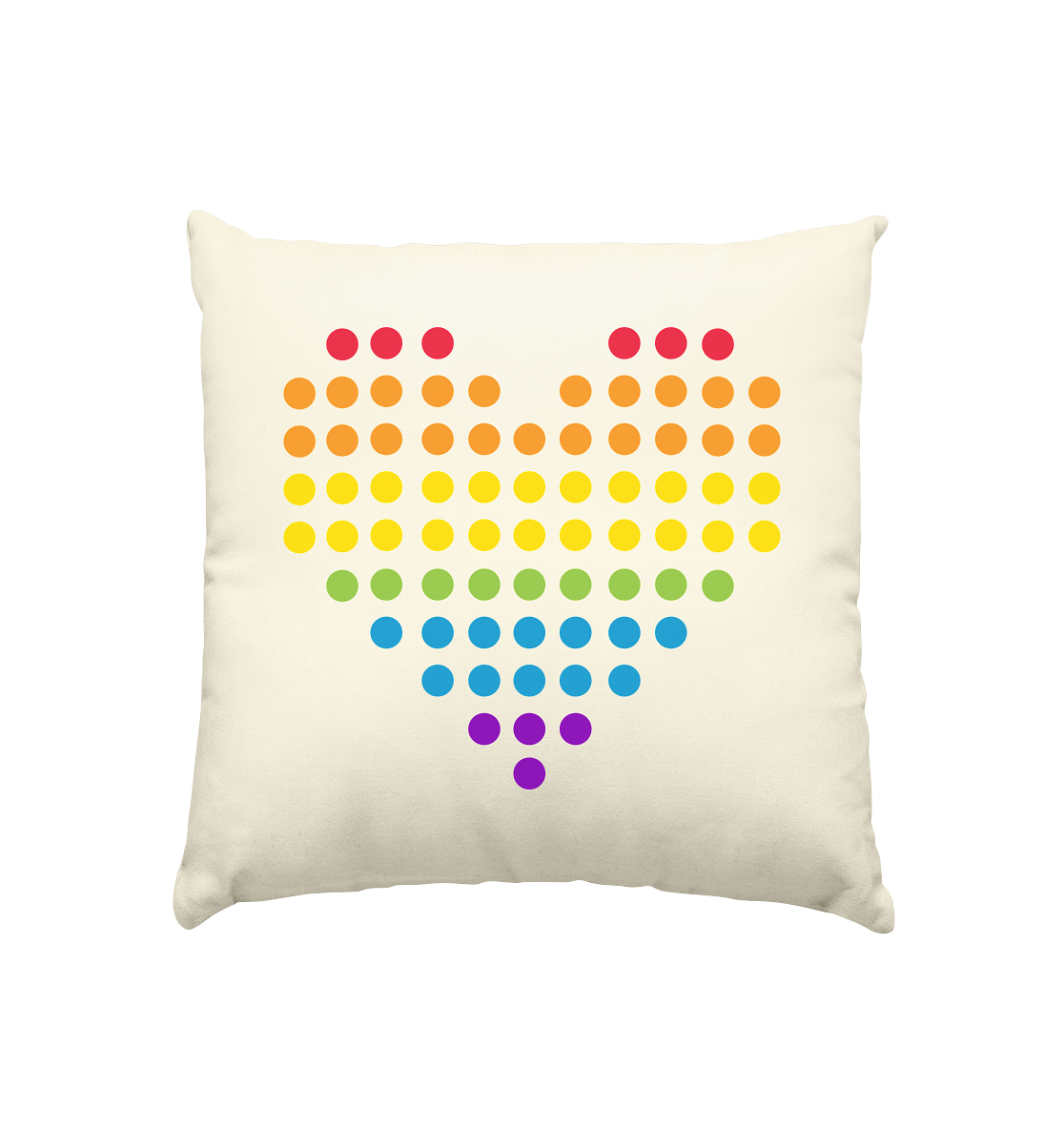 Punktherz - Kissen natur 40x40cm