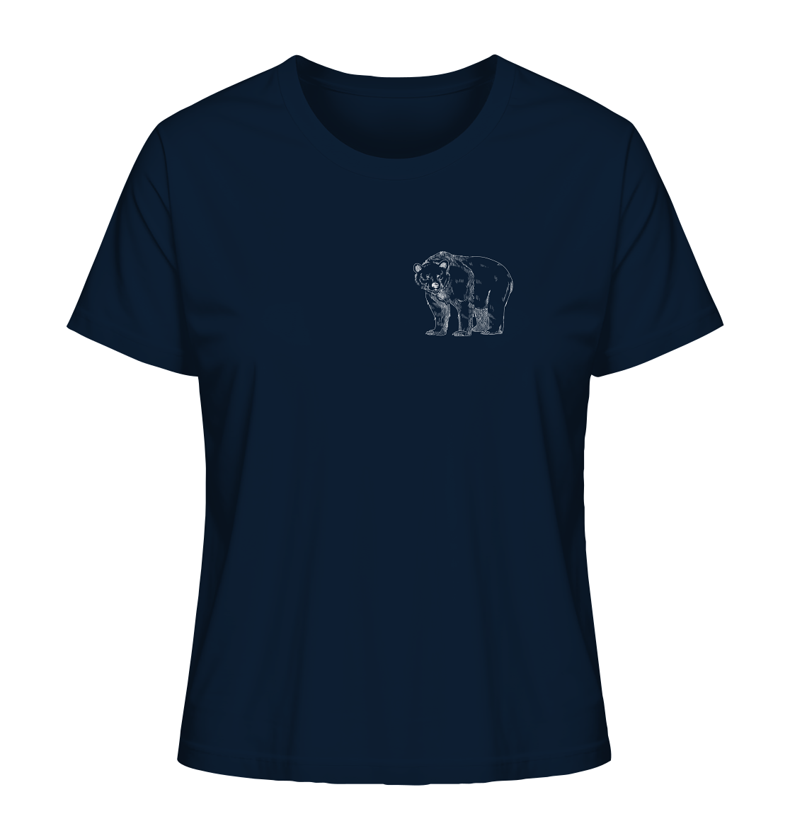 Team Bär Backprint (weiß) - Ladies Organic Shirt