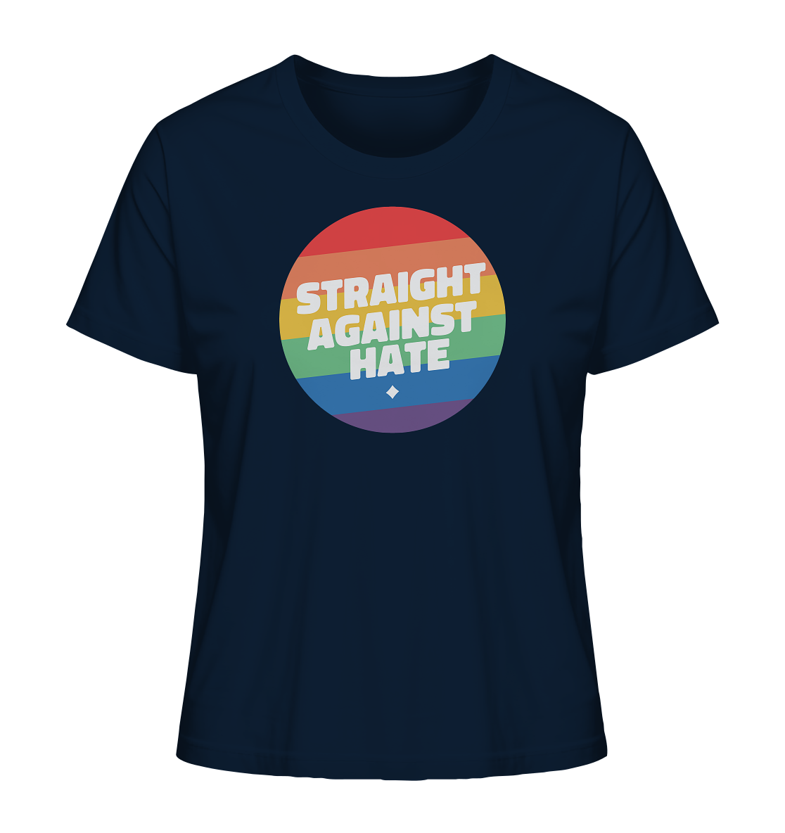 Straight Against Hate Badge - Ladies Organic Shirt