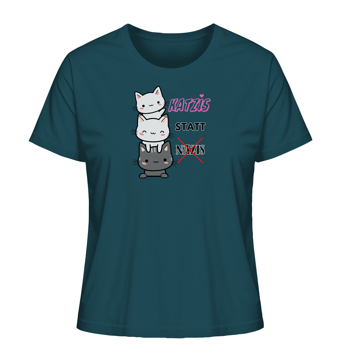 Katzis statt Nazis - Ladies Organic Shirt