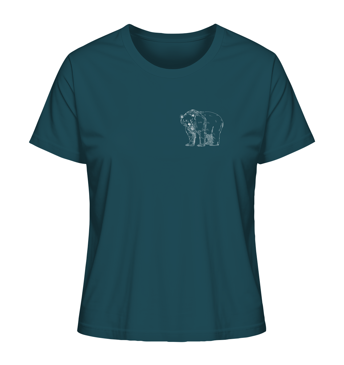 Team Bär Backprint (weiß) - Ladies Organic Shirt