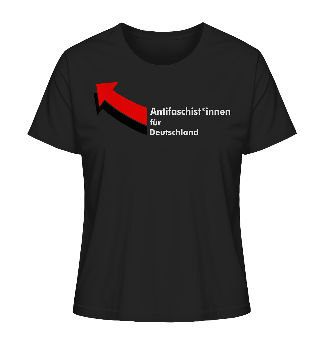 Antifaschist*innen für Deutschland (weiße Schrift) - Ladies Organic Shirt