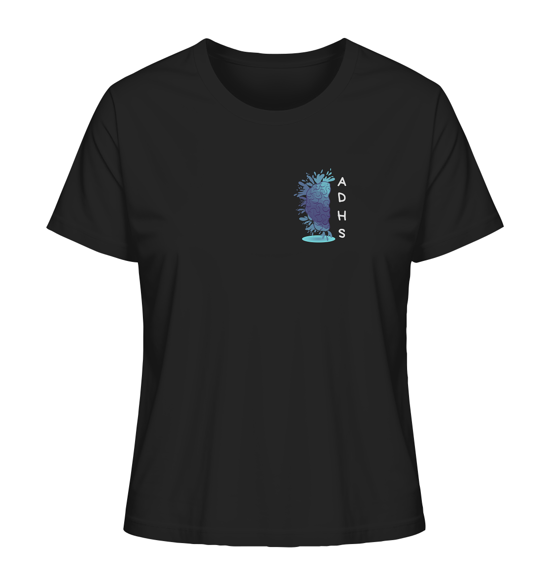 ADHS Ausdrucksvoll Direkt Hilfsbereit Selbstbewusst Backprint - Ladies Organic Shirt