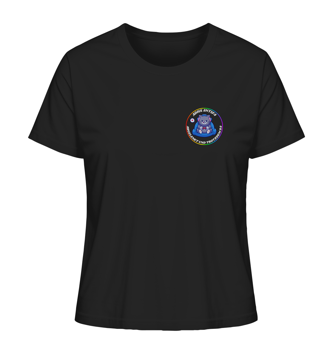 ADHS Antifa: Abgelenkt und trotzdem da "Gamer Cat Edition" - Ladies Organic Shirt
