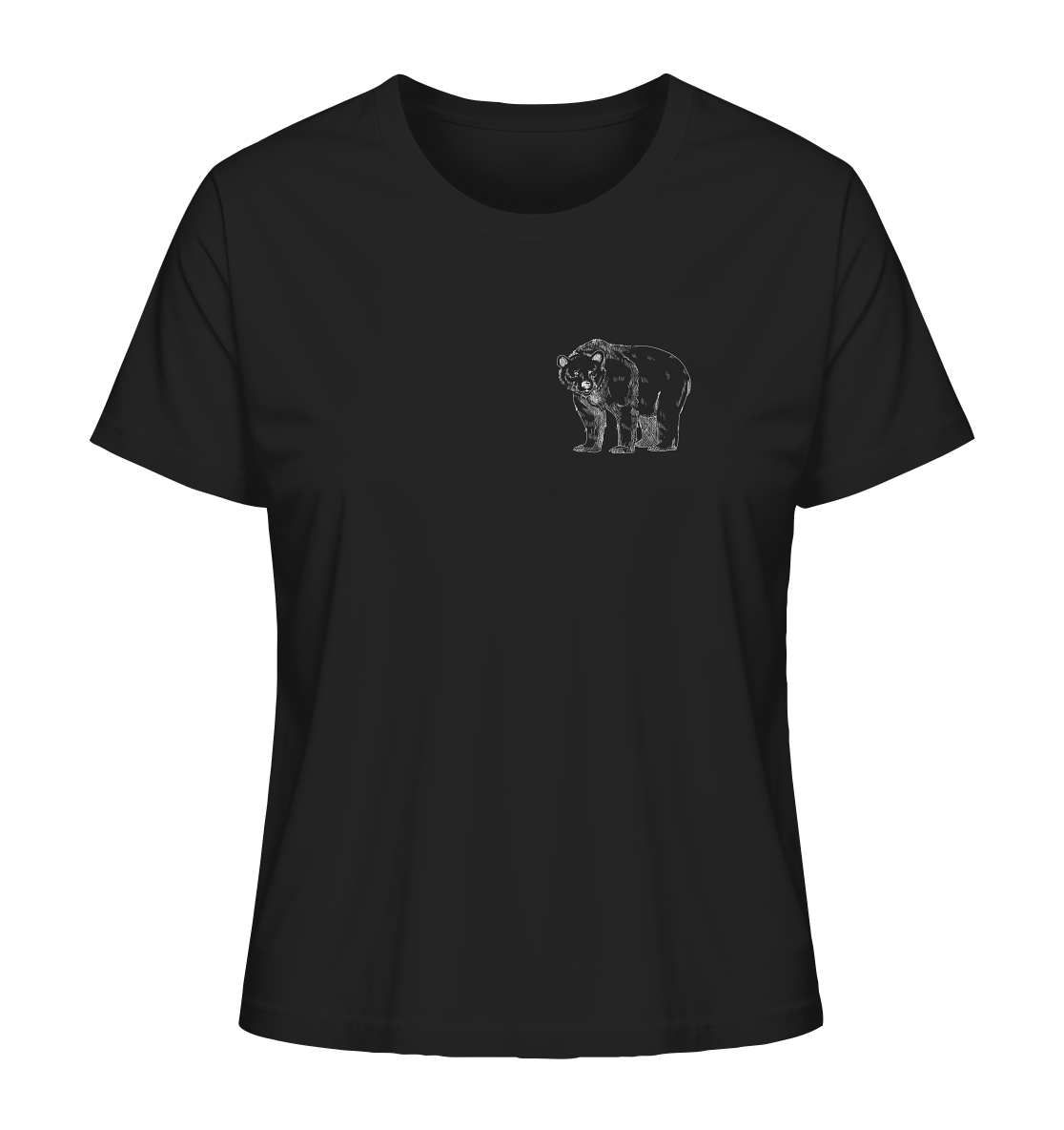 Team Bär Backprint (weiß) - Ladies Organic Shirt