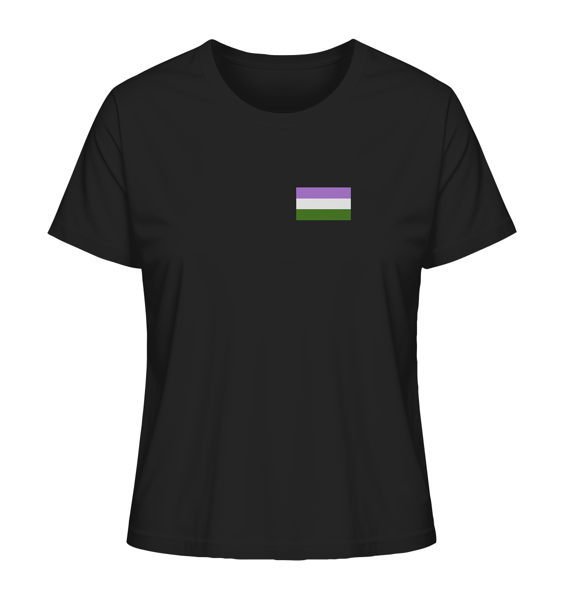 Genderqueer Pride Flag - Ladies Organic Shirt
