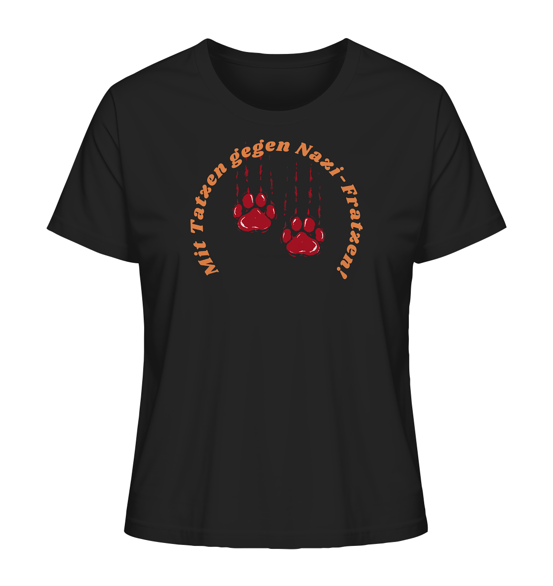 Mit Tatzen gegen Nazi Fratzen - Ladies Organic Shirt
