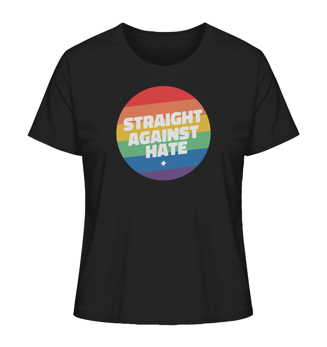 Straight Against Hate Badge - Ladies Organic Shirt
