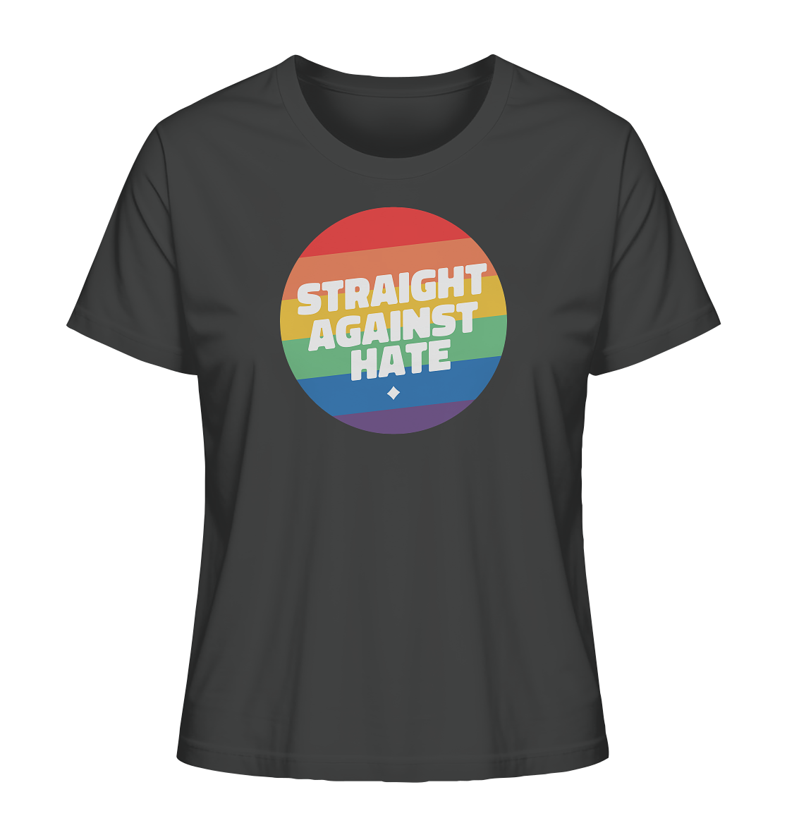 Straight Against Hate Badge - Ladies Organic Shirt