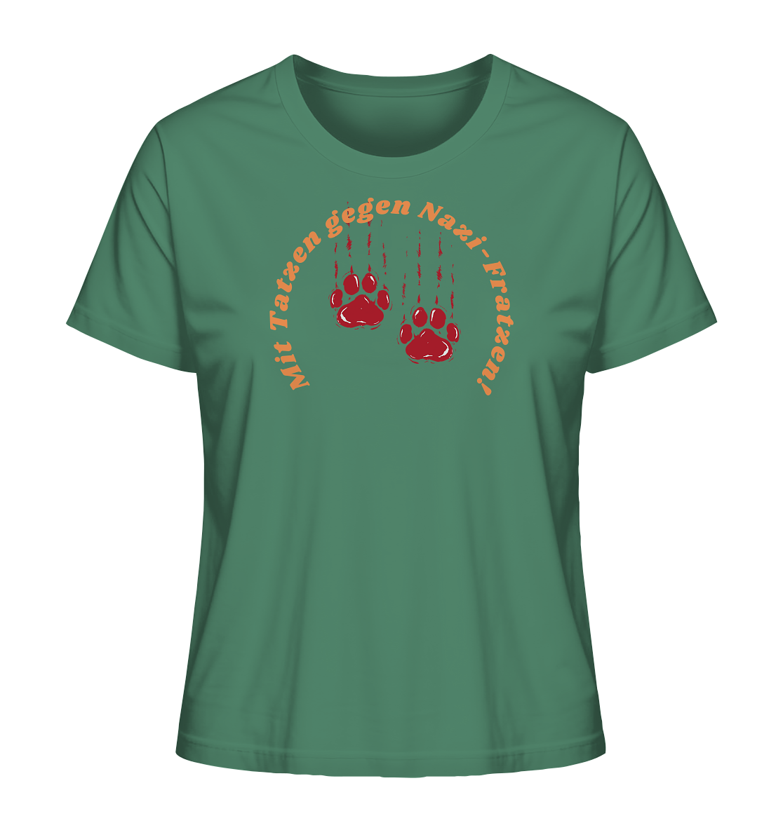 Mit Tatzen gegen Nazi Fratzen - Ladies Organic Shirt