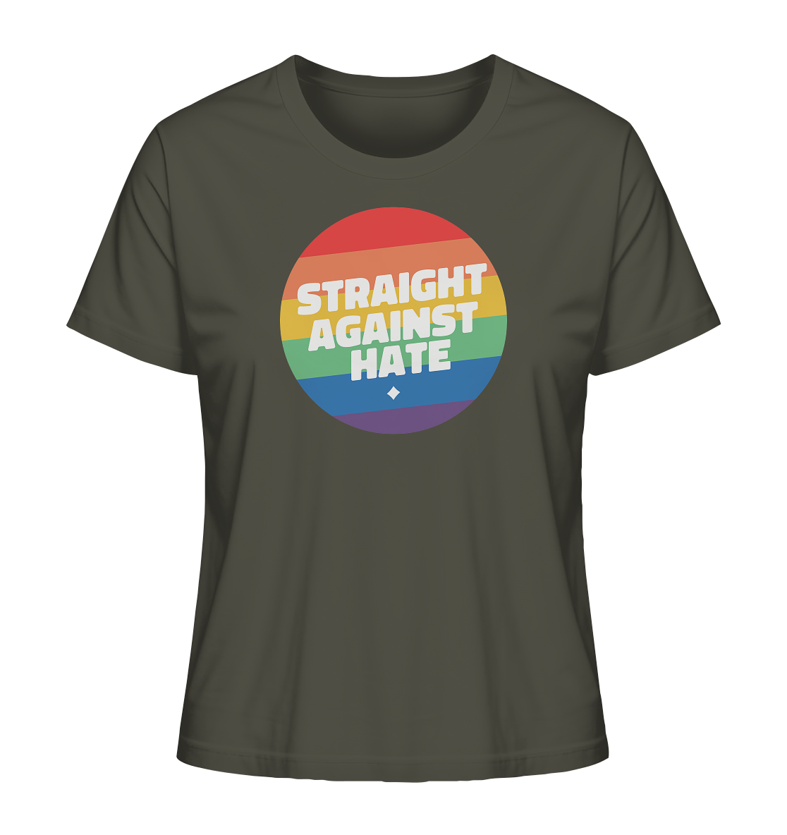 Straight Against Hate Badge - Ladies Organic Shirt
