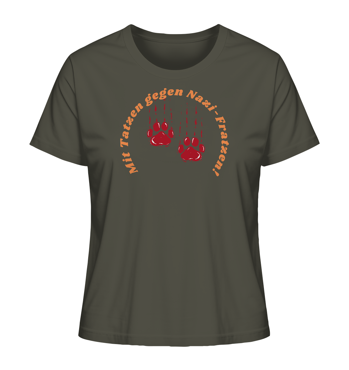 Mit Tatzen gegen Nazi Fratzen - Ladies Organic Shirt