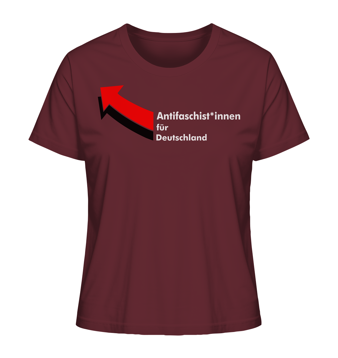 Antifaschist*innen für Deutschland (weiße Schrift) - Ladies Organic Shirt