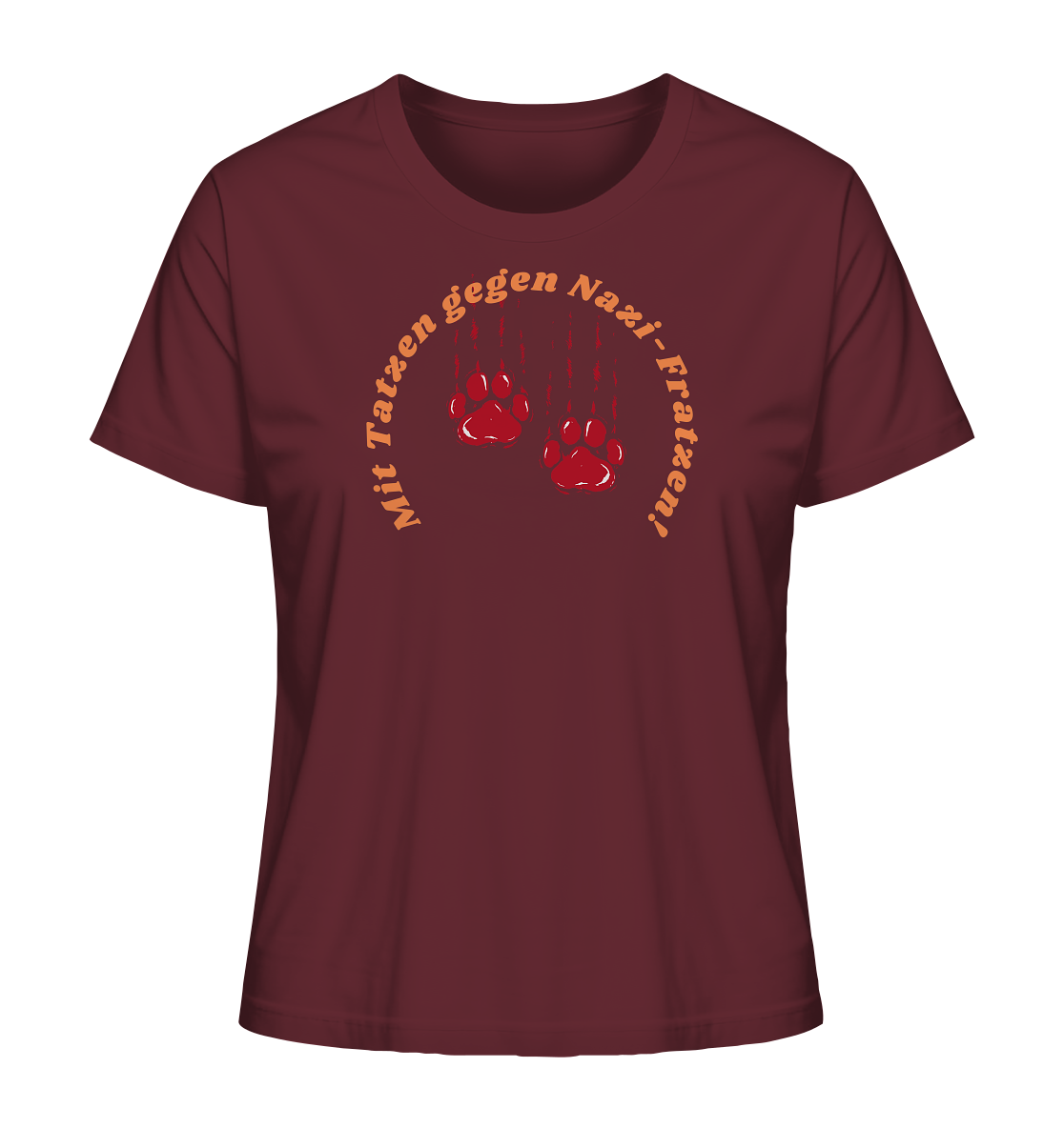 Mit Tatzen gegen Nazi Fratzen - Ladies Organic Shirt