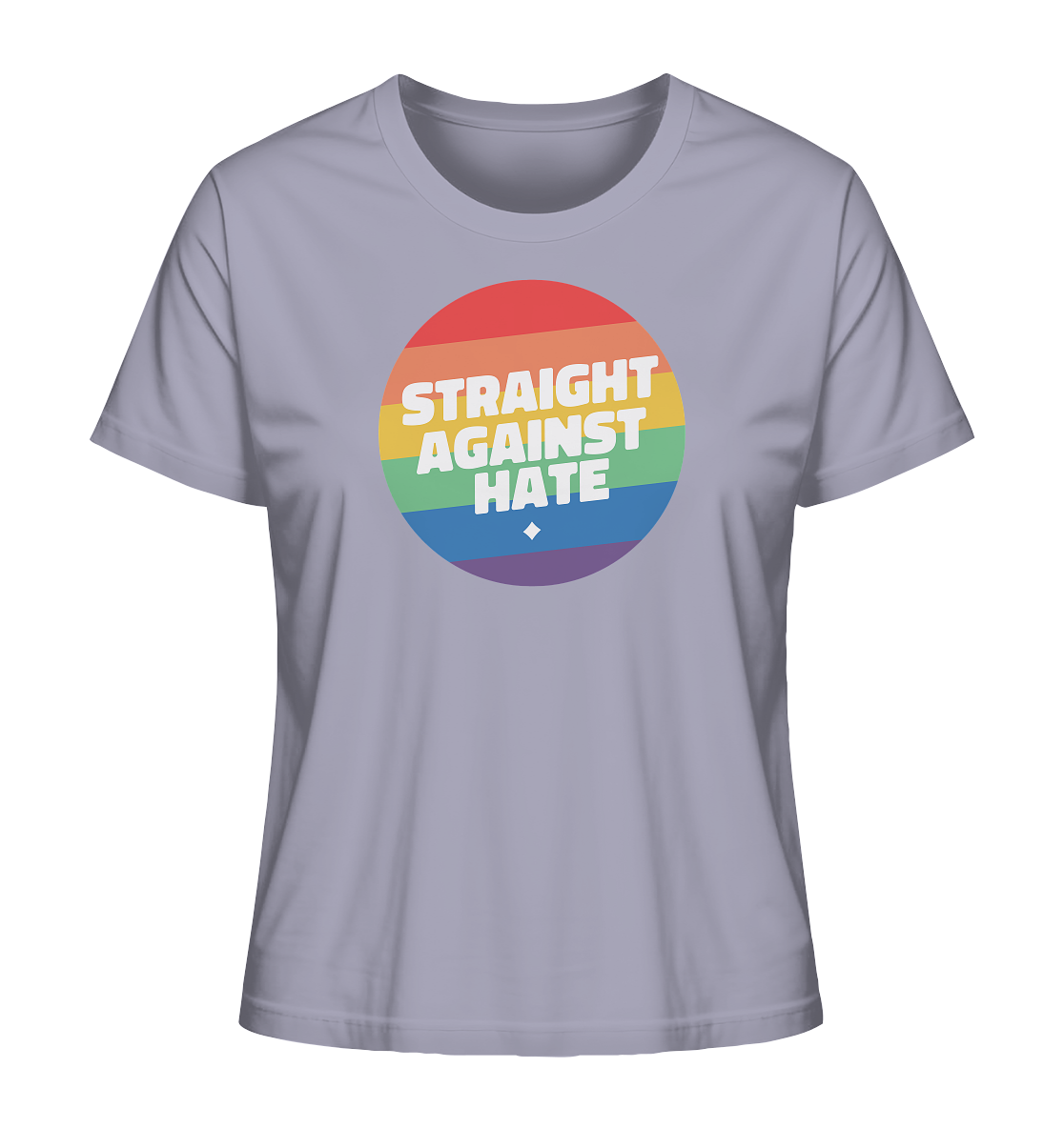 Straight Against Hate Badge - Ladies Organic Shirt