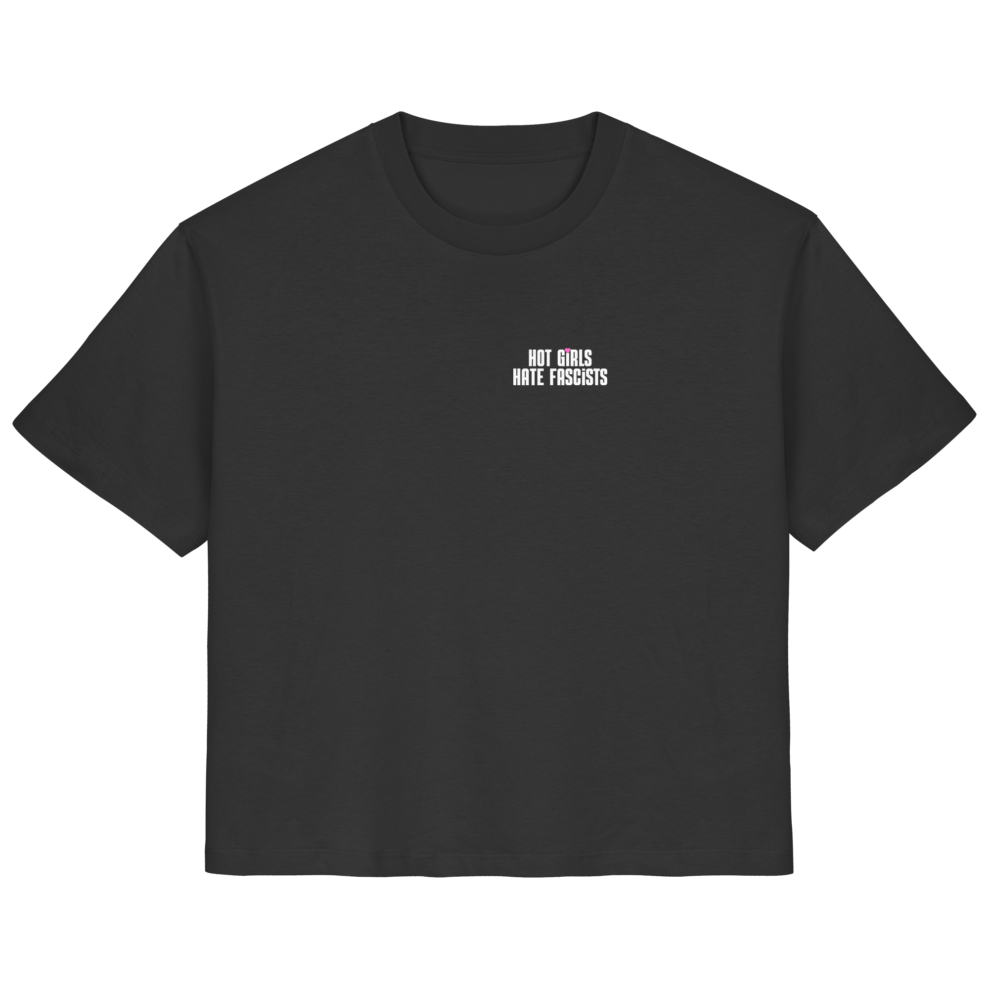 Hot Girls Hate Fascists (dunkel) - Ladies Organic Shirt