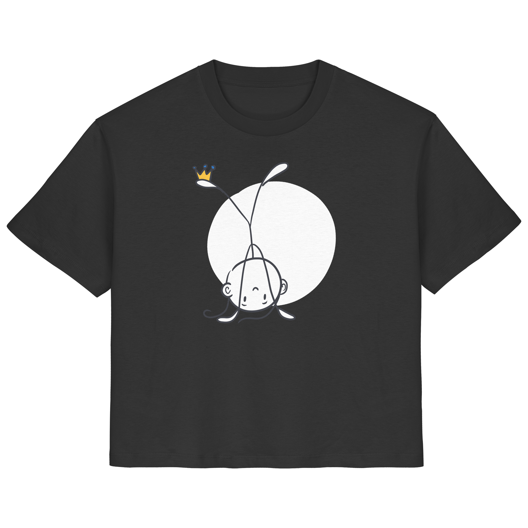 Seelenmännchen "Handstand Edition" Frontprint (dunkel) - Ladies Organic Shirt