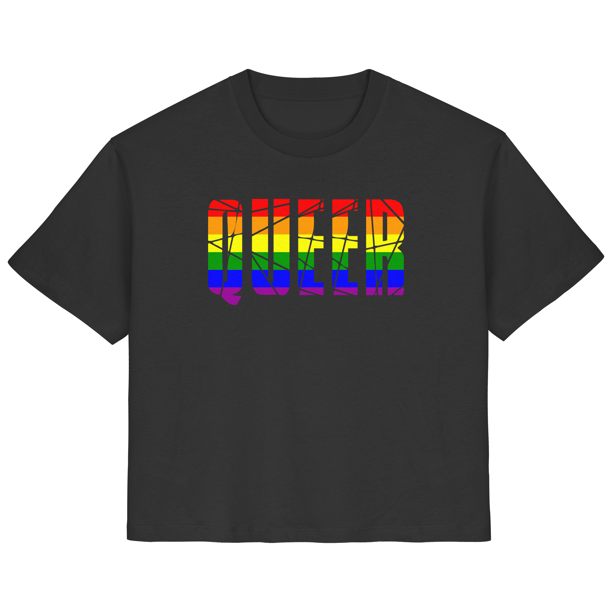 QUEER in Regenbogen Farben - Ladies Organic Shirt