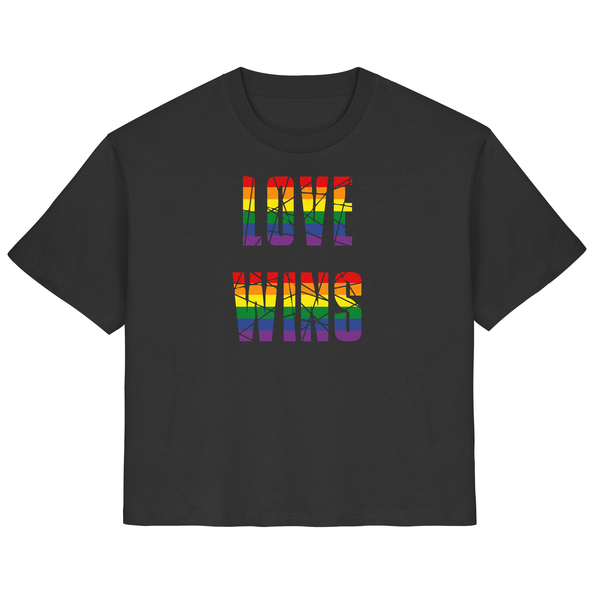 LOVE WINS in Regenbogen Farben - Ladies Organic Shirt
