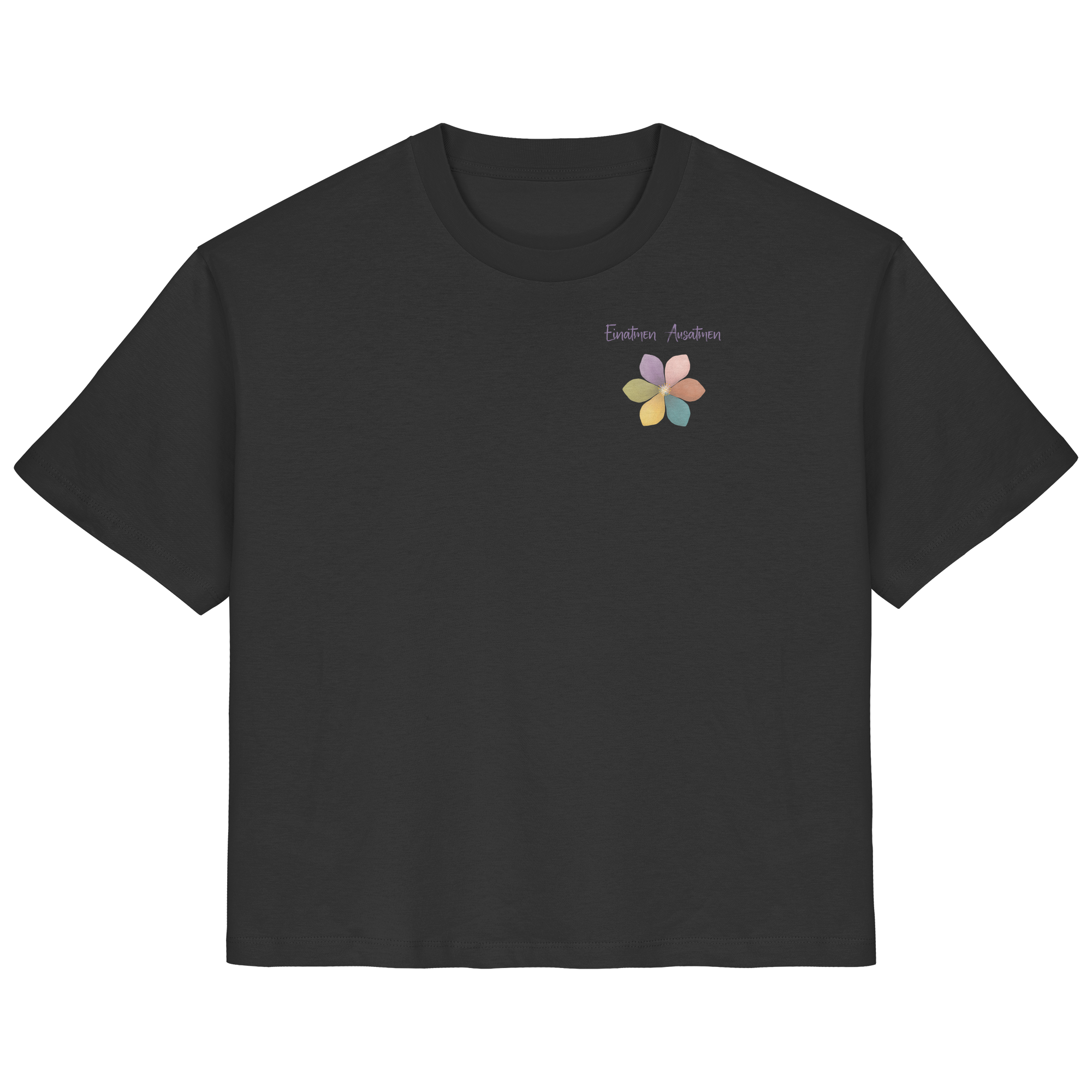 Einatmen Ausatmen "Achtsamkeitsblüte Edition" - Ladies Organic Shirt