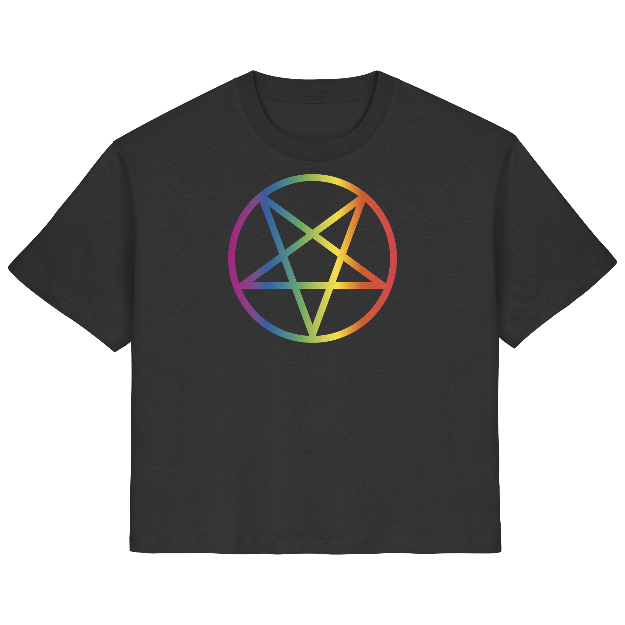 Regenbogen Pentagramm - Ladies Organic Shirt